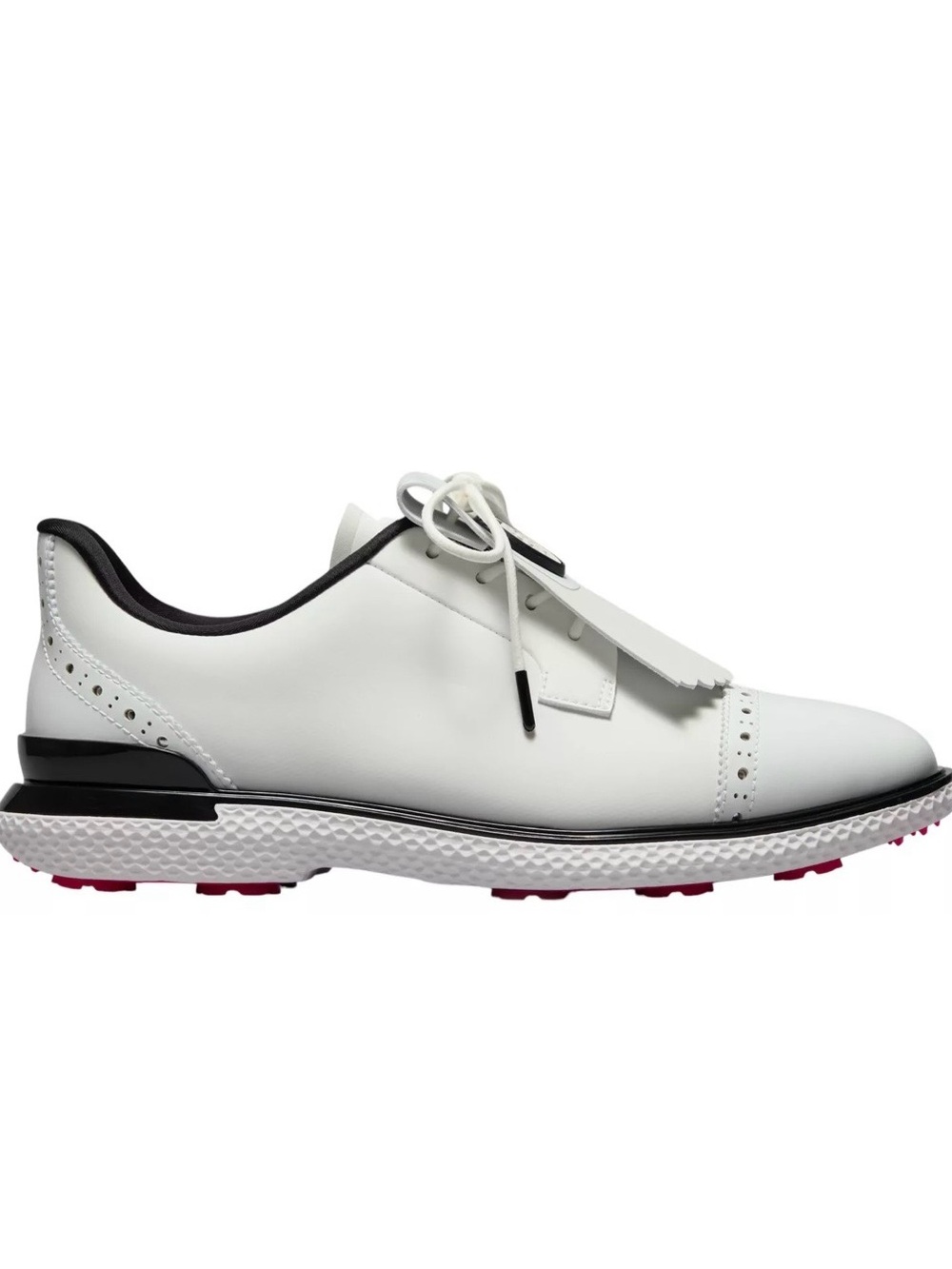 G/FORE Women's Gallivan2r Brogue Cap Toe Golf Shoes in Snow/Onyx (size 7.5)
